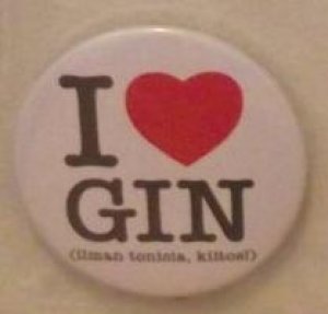 I Love Gin Badge