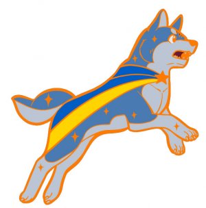 Gin Enamel Pin (Ukraine Flag)